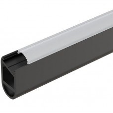 Προφίλ Αλουμινίου Μαύρο για Ντουλάπα 2.5m για ταινία LED με Κάλυμμα 99ACC27WRBL